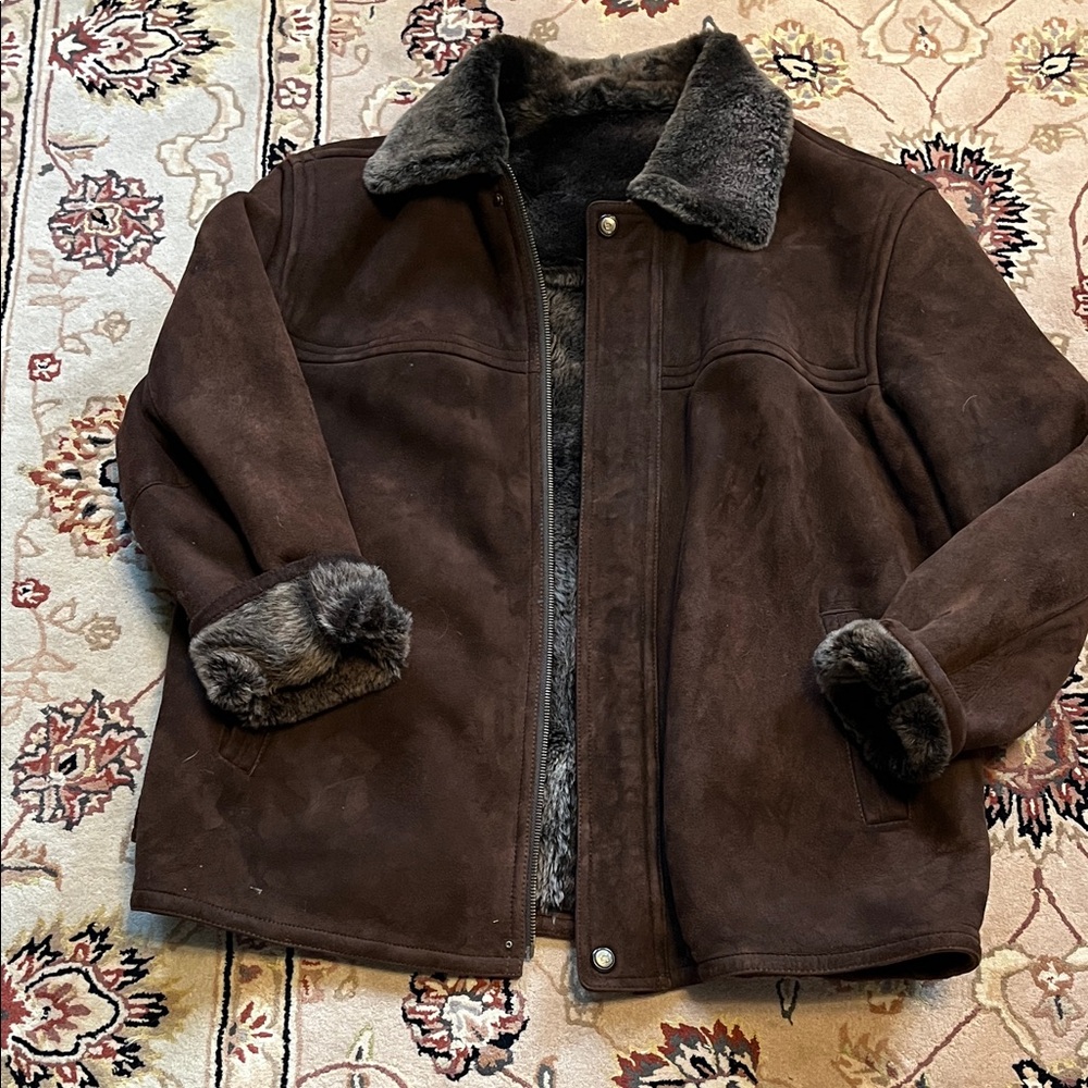 Men's Dark Brown Shearling Jacket